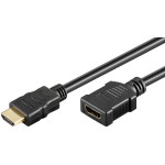 HDMI-uros/HDMI-naaras välijohto musta 3m bulk VR12430