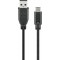 USB-C-uros/USB-A-uros 1,8m välij ohto lataus/data musta bulk TK71