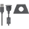 USB-välij A-uros/A-naaras 2m sis pinta-asennus kotelon