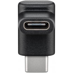 Adapteri USB-C-uros/USB-C-naaras 90³ kulma eteen