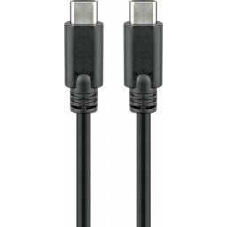 USB-C-uros/USB-C-uros 1,5m välij 3.2 PD 3A musta bulk