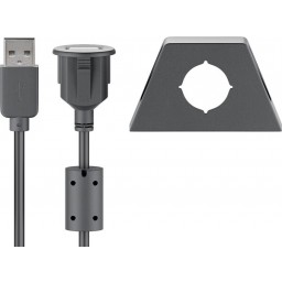 USB-välij A-uros/A-naaras 2m sis pinta-asennus kotelon