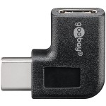 Adapteri USB-C-uros/USB-C-naaras 90³ kulma sivulle