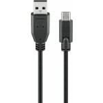 USB-C-uros/USB-A-uros 0,5m välij ohto lataus/data musta bulk TK71