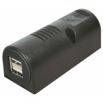 USB A-naaras 5A 2x2,5A pinta-asennus 9-32V->5V