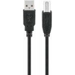 USB-A-uros/USB-B-uros välijohto 1,8m 2.0 musta bulk TK12