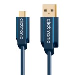 USB-välij 0,5m A-uros/B-micro Clicktronic 2.0