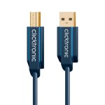 USB-välij 1,0m A-uros/B-uros Clicktronic 2.0