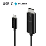 välijoh USB-C-uros/HDMI-uros 3m musta 4K60 18G aktiivinen
