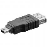 Adapteri USB-A-naaras/MiniB-uros USB ADAP A-F/MINI-B 5 PIN-M