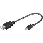 Adapt USB-A-naar/MiniB-ur 20 cm USB ADAP A-F/MINI-B 5 PIN-M