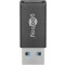USB-C-naar/USB-A-uros USB3.0 SuperSpeed musta