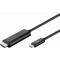 välijOH HDMI-uros/USB-C-uros 4K@60Hz 1,8m musta